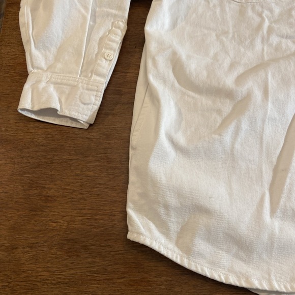 Good American White Denim Shacket Jacket - Women's Plus Curvy Size 1/2 - Picture 5 of 11